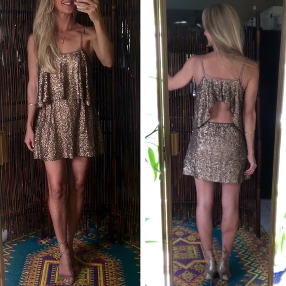 NEW Free People Sunkissed Sequin Mini Dress - Picture 9 of 16